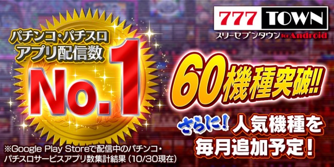 「777TOWN for Android」、アプリ配信数No.1を記念して入会キャンペーンを実施！