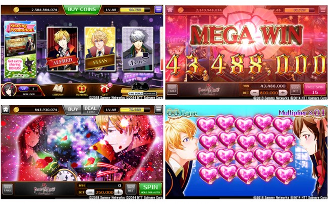 サミーネットワークスとNTTソルマーレがコラボ！世界初の乙女ゲームをモチーフにしたカジノスロットゲーム『Win His Heart Slots』が配信開始