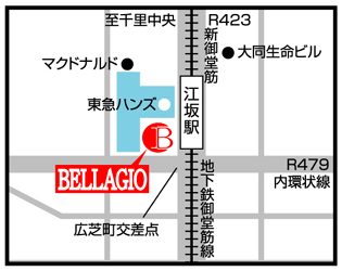ベラジオ江坂店の地図